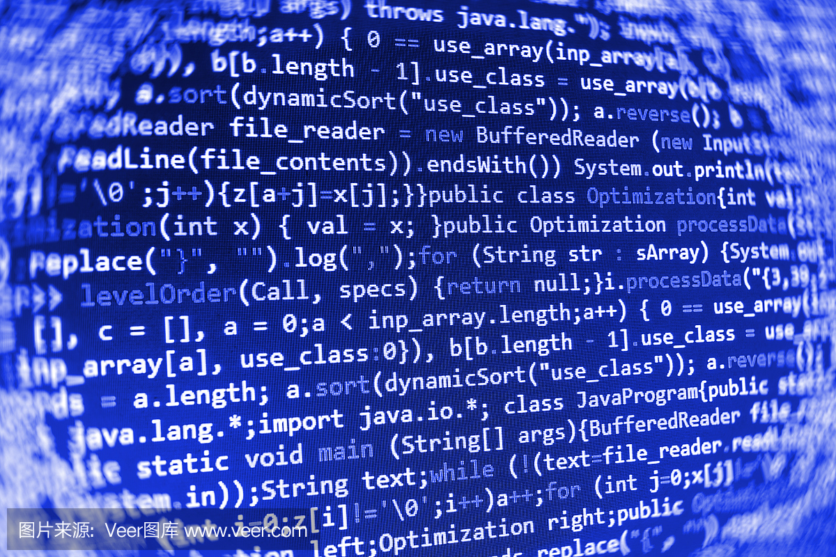 软件开发人员编程代码在计算机上